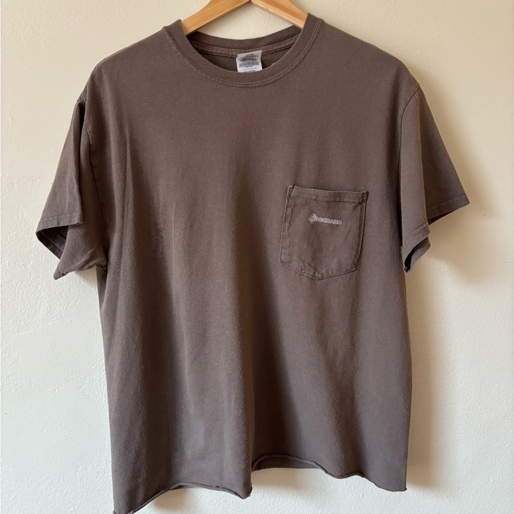 Brown Rockhard Cropped Short Sleeve Tee